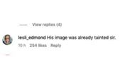 This fan wrote in defense of Ayesha Howard, saying that Anthony Edward's image was not good even before the custody battle with Ayesha Howard. (via/Instagram/theneighborhoodtalk)